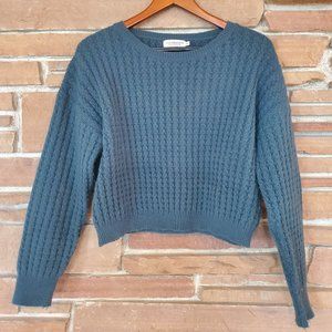 Cropped Teal Chunky Sweater Women's Size Small